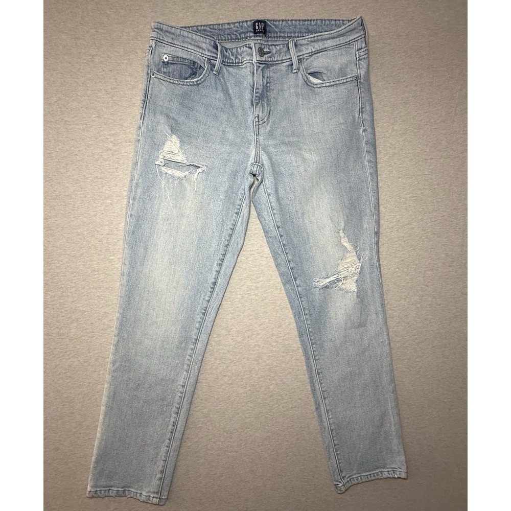 Gap Denim Woman's Size 29 Light Wash Blue Jeans Distressed